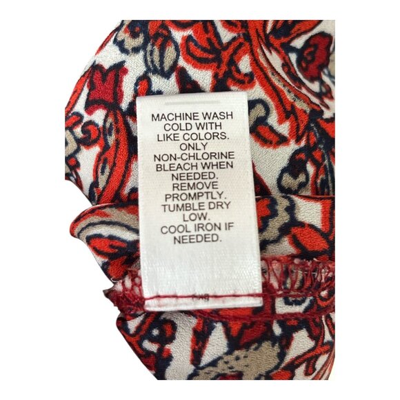 EST. 1946 Women’s XL Red Floral Paisley Sleeveless Layered Blouse - Picture 5 of 8